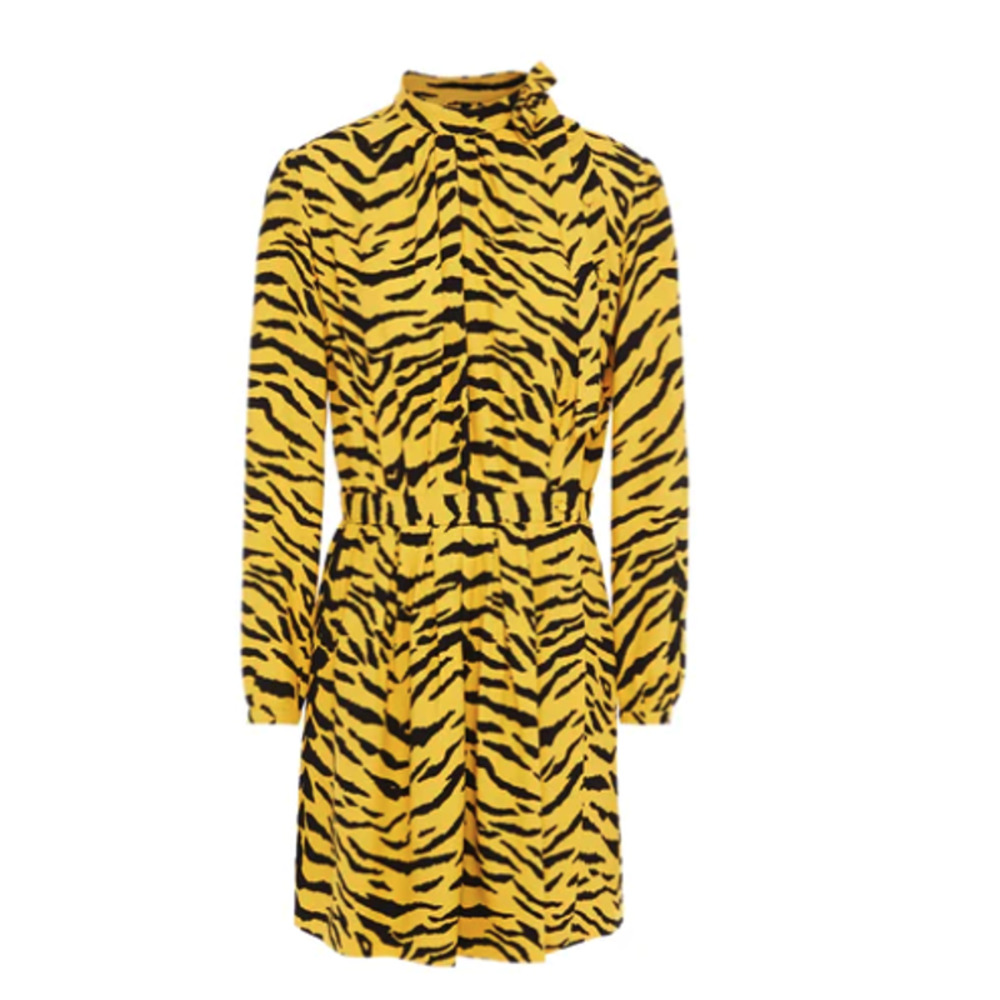 Saint Laurent Tiger Crepe Dress - Picture 3 of 15